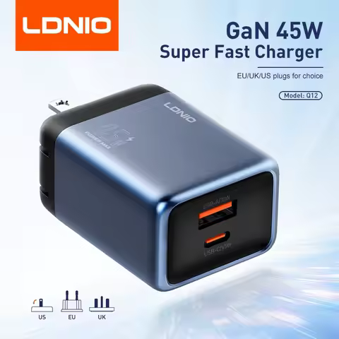 LDNIO Gan 45W Fast Charge Type-C Charger Compatible with 40W iPhone 17 pro Max Air Xiaomi Samsung Ul