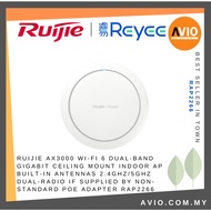 Ruijie AX3000 WiFi 6 Dual Band Gigabit Ceiling Mount Indoor AP Access Point 2976Mbps Round RAP2266