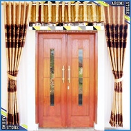 Gorden Poni satu Set Jendela Atas Pintu Motif Sultan Mewah Pentilasi Lubang Angin. Model Smokring 12