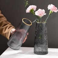 🚓Glass Vase Wholesale Stall Light Luxury Internet Celebrity Gold Vase Transparent Nordic Water Flower Arrangement Creati
