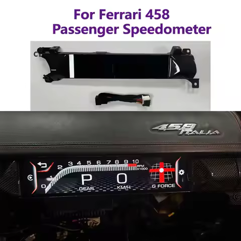 For Ferrari 458 Italia Spider Speciale 2009-2015 Digital Dashboard Passenger Speedometer Update Cock
