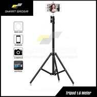 Tripod HP 3161 Panjang 1 Meter Stand Kamera Lampu Tripot Handphone 1.6M Phone Holder