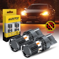 AUXITO 2PCS T20 7440  LED Turn Signal Light  CANBUS Error Free W21W WY21W Lamp Amber Yellow No Hyper