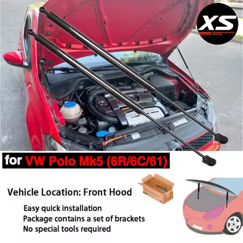 Hood Struts For VW Volkswagen Polo Mk5 6R 6C 61 2009-2017 Front Bonnet Modify Shocks Damper Lift Sup
