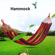 Hammock Buaian Outdoor Canvas Fabric Camping Striped Hammocks Tree Swing Hanging Buaian Pokok Buaian Dewasa