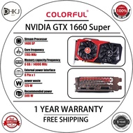 Used COLORFUL Geforce GTX 1660 SUPER 6G Graphics Card 6GB GDDR6 192Bit 1530Mhz 1785Mhz DP+HD+DVI Video Card