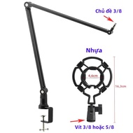 Có Thể Điều Chỉnh Kim Loại Chân Đế Micro Chơi Game Phát Trực Tuyến USB Mic Điện Dung Kéo Boom Cánh T