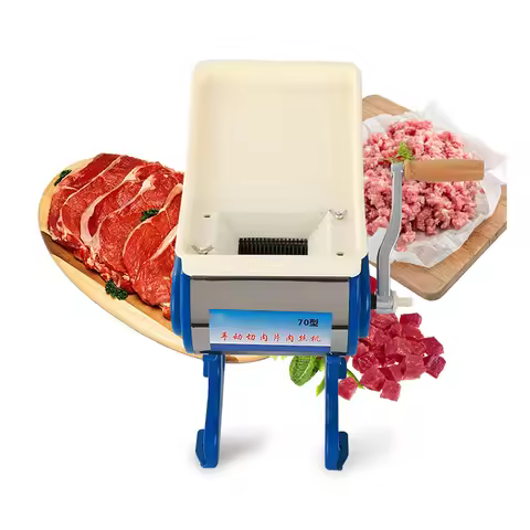 Manual Meat Cutting Machine Food Slicer Soft Vegetables Cutter Slicing Machine Pepper Meat Grinder D
