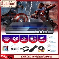 1080P DVD Player Full HD VCD Player Hdmi Home DVD CD Player  for tv Multimedia Digital Use USB Suppo
