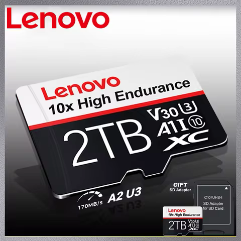 Lenovo 2TB High Speed Memory Card 1TB 512GB 128GB Class 10 Micro TF SD Card 1TB SD Memory Card For N