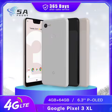 Original Google Pixel 3XL 4G LTE Mobile Phone 3 XL 6.3" 4GB RAM 64GB/128GB 12MP+8MP Snapdragon 845 O