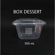 Thinwall Square 500ml + Lid Plastic Container Box Dessert Container 500 ML