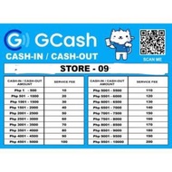 LAMINATED GCASH IN/OUT SIGNAGE