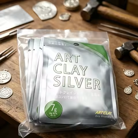 Silver Jewelry Making Silver Clay Handmade Production Ingredients Display Collection Art Pieces Made