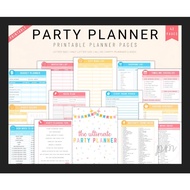 PLANNER: Party Planner | PDF Download A4 or A5 Size Colourful Planner