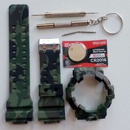 GA700 Strap & Bezel Replacement GA700 GA 700 GA710 MATTE GREEN CAMOUFLAGE