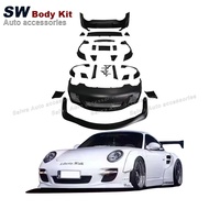 Fiberglass LB Style Wide Body Kit For Porsche 911 997 Upgraded Front Bumper Facelift Car Parts Perfo