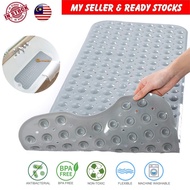 Shower Mat-Bathroom with Machine Washable Bathtub Tub Non-Slip Bath 39 x 16 Inch Extra Long Shower M