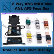 2 Way MIDI Fuse Box Holder 200A - 400A Mini Fuse Holder for Car Truck Forklift