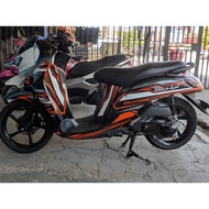 DNKZ Stiker Fino Decal Full Body Premium Black-Orange Glossy