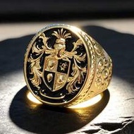 New Men's Shield Ring Punk Retro Fashion Men's Ring Party Jewelry Holiday Gift Scottish] Sterling Sc
