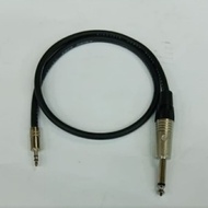 Kabel Audio Canare 2Mtr + Jack 3,5mm Stereo To Akai 6,5mm Male