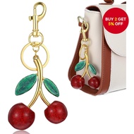 Cherry Bag Charms for Handbag, Glitter Purse Charms, Cute Keychain, Bag Accessories for Women Birthd