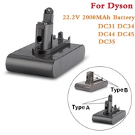 22.2V 2000mAh Battery For Dyson DC31 DC34 DC35 DC44 DC45 Series Cordless Vacuum Cleaner