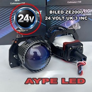 Biled Projector 24 VOLT ibright ZE 2000 3 inch Bluelens Bi-led Tir Tech 24 Voltage Bi Led Projector