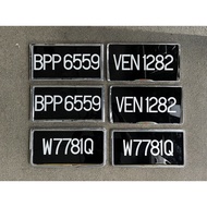 NOMBOR PLET KERETA / NUMBER PLATE KERETA / PLET KERETA KRISTAL  / NUMBER PLATE KERETA 3D / NOMBOR GE