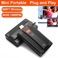 4K 1080p Mini Wireless Adapter HDMI Extender Audio Video Transmitter Receiver for Camera Live Streaming PS4 PS5 Laptop PC To TV