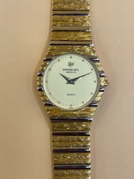 稀有 保值 RAYMOND WEIL 蕾蒙威 18K金 Gold 鍍金 刻印 瑞士 石英錶