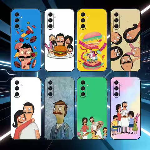 C-Cartoon B-Bobs Burgers Phone Case For Samsung Galaxy A73,21,22,32,71,53,52,51,80,5G Soft Black Cov