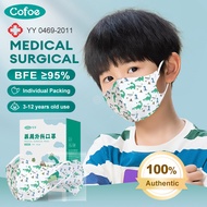 Cofoe 3 PLY Medical Surgical Face Mask Dinosaur Duckbill Masks (1s/pack) 3D Protective Respirator Facemask Anti-virus Cartoon Printed Mask for 3-12 Years Child / Students