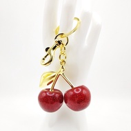 Cherry Keychain Hanging Gantungan / Gantungan Cherry Coach Cherry Charm / Tas Charm Keychain Mewah /