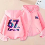 67 Trendy Kids Zip Hoodie Casual Sweatshirt Boys Girls Soft Cartoon Print Outerwear 2026 New Fashion