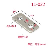 Stainless Steel Angle Code Reinforced Connection Angle Iron Furniture In-Line 3.0 X45x20 Holes 8.3 H