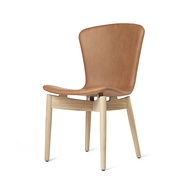 北歐櫥窗/Mater Shell Dining Chair 馬鞍餐椅(淺橡木 + 白蘭地棕)