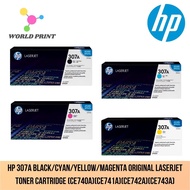 HP 307A Black/Cyan/Yellow/Magenta Original LaserJet Toner Cartridge (CE740A)(CE741A)(CE742A)(CE743A)