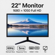 22 Inch FHD Monitor 1920×1080 | 60Hz 5ms | HDMI + VGA | Slim Bezel | Home Office Display Monitor PC