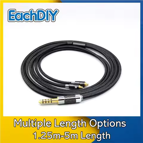 6.5mm XLR 4.4mm Super Soft Headphone Nylon OFC Cable For AKG N5005 N30 N40 MMCX Earphone LN007542