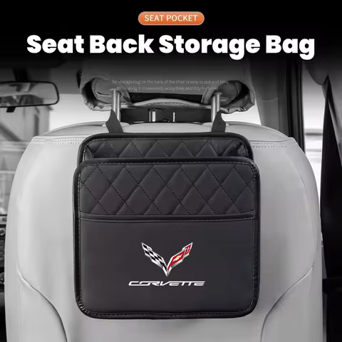 Car Rear Seat Back Storage Bag for Corvette C1 C2 C3 C4 C5 C5 C6 C7 C6-R C8