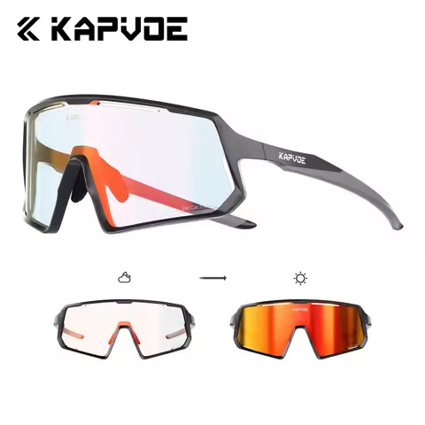 KAPVOE HD Photochromic Hiking Sunglasses Outdoor Sports Running Hiking and Cycling Glasses Driving S