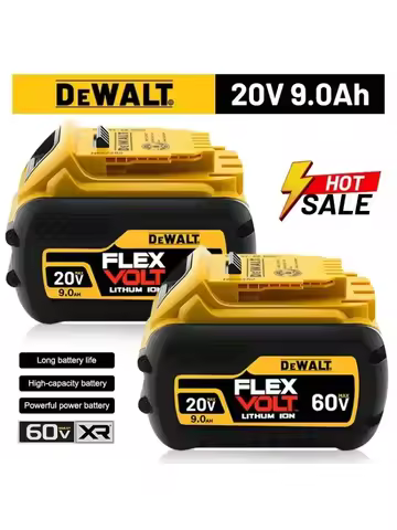 Original DEWALT Battery 60V 9.0AH, Rechargeable Lithium-ion Battery, DEWALT，DCB609，DCB118， Fast Char