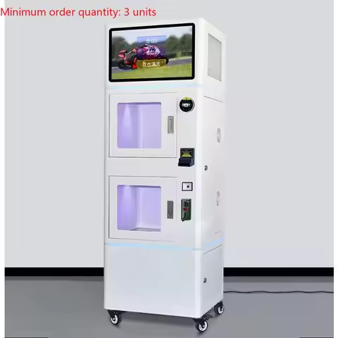 Motorcycle Helmet Vending Customize Double Bin Motorbike Racing Helmet Cleaning Vending Machine with