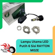 RTD M02E 6-Sided White LED Headlight White Led Headlamp Motorcycle Bulb H4 H6 AC & DC 35 Watt 6 Side