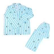 【BTS Authentic】BT21 Cartoon Pajamas Two-Piece Couple Set BT21 Striped Long-Sleeved Pajamas Suit