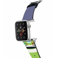 迪士尼彼思巴斯玩具總動員十字壓紋牛皮革Apple Watch真皮錶帶