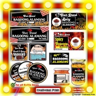 BAGOONG Alamang Sticker Label w/ Logo (READY-TO-USE | Customizable | Glossy | Waterproof)