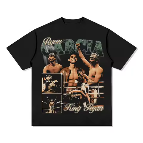 Ryan Garcia King Ryan Graphic T-Shirt Oversized Boxing Cotton Tee Boxing Legend Men Women Urban Fash